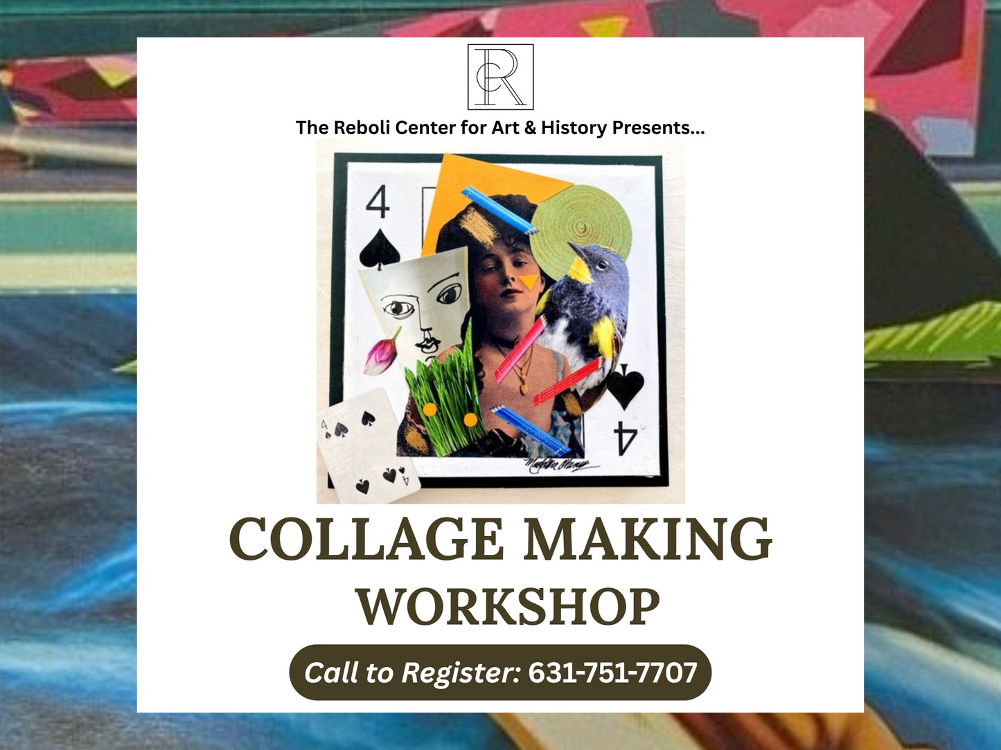 Collage Making Workshop with Madeline Cherney on Sunday 8/10/25, 10am - 12pm