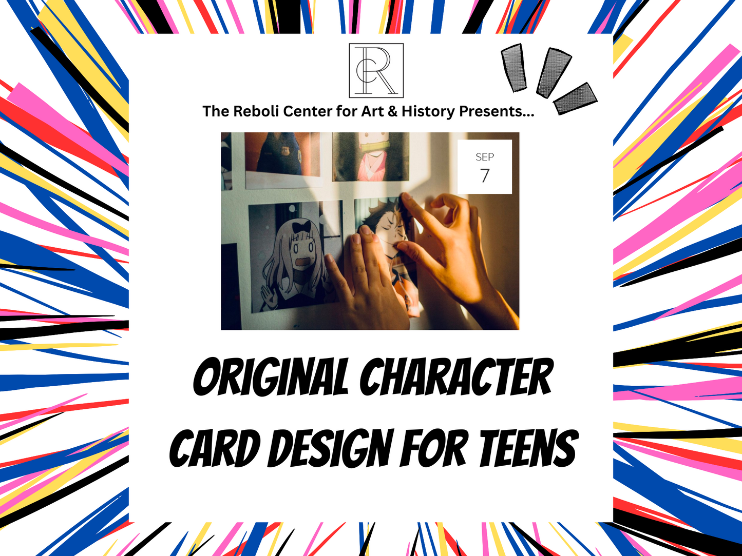 Original Character Card Design Workshop for Teens on Sunday, 9/7/25, 10am - 12pm